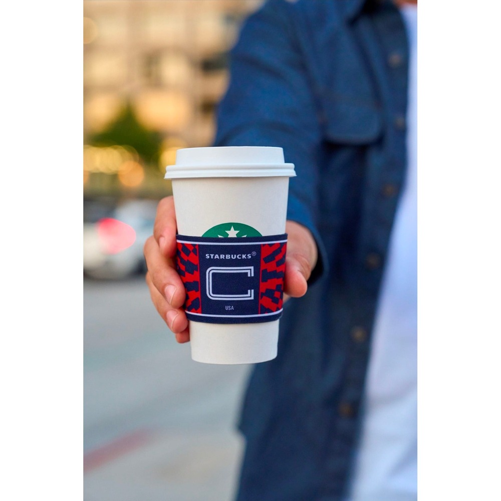 Starbucks 2026 Limited-Edition U.S. Reusable Fabric Coffee Cup Sleeve - Picture 3 of 4